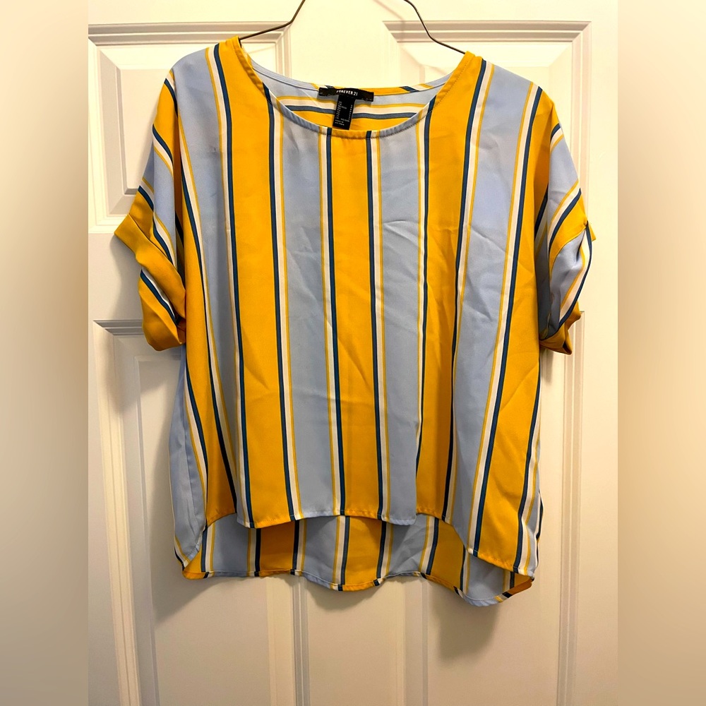 Blue and Yellow Blouse